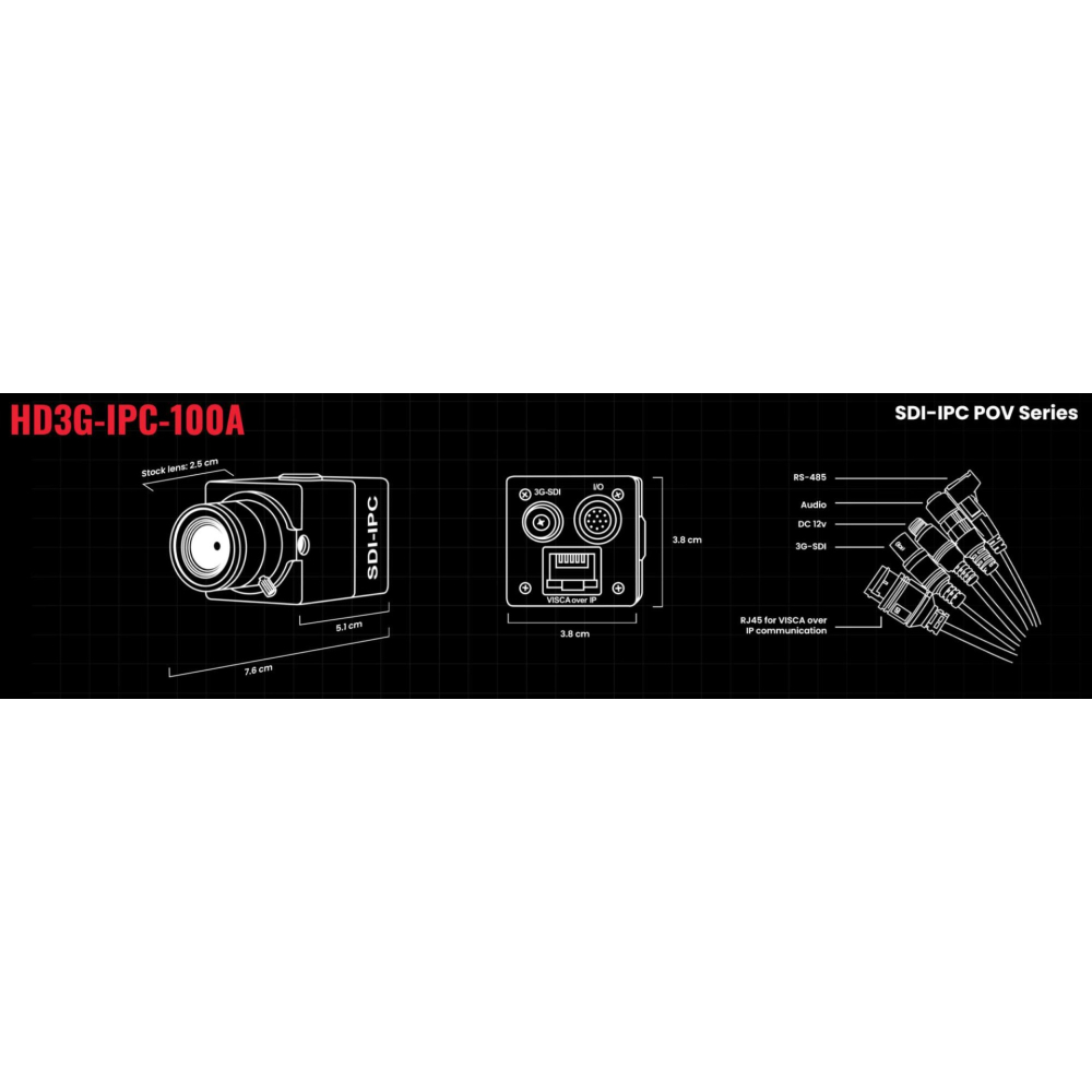 【AIDA Imaging】FHD 3G-SDI with IP Control POV Camera