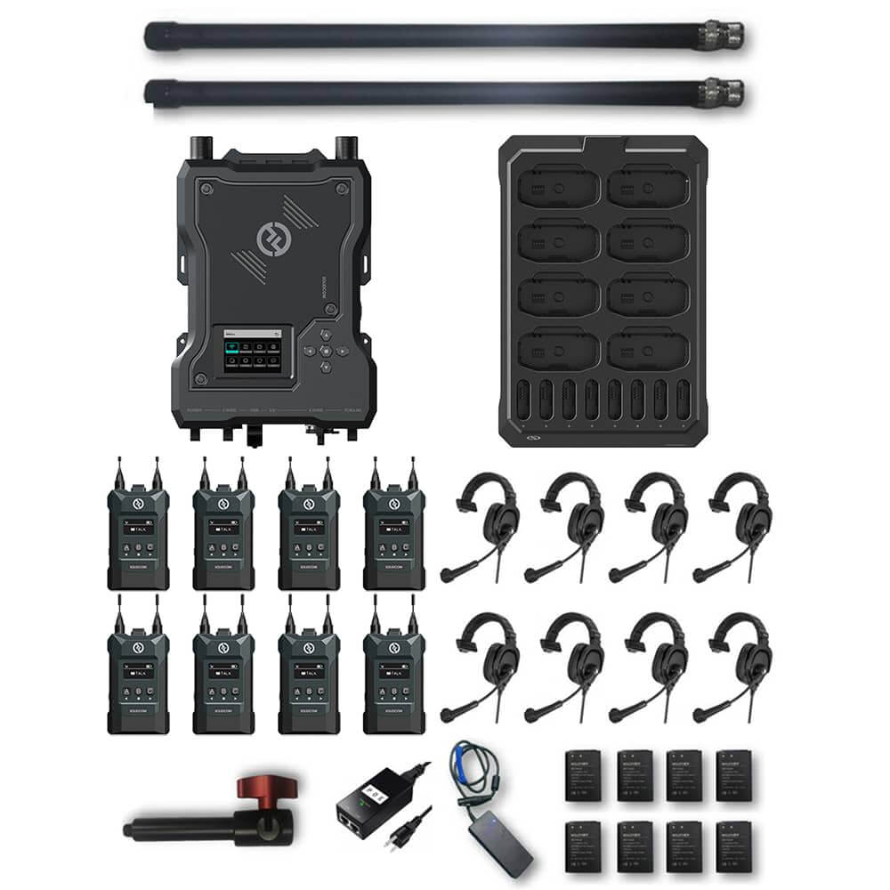 【Hollyland】Solidcom M1 Full-Duplex Wireless Intercom System with 8 Headsets