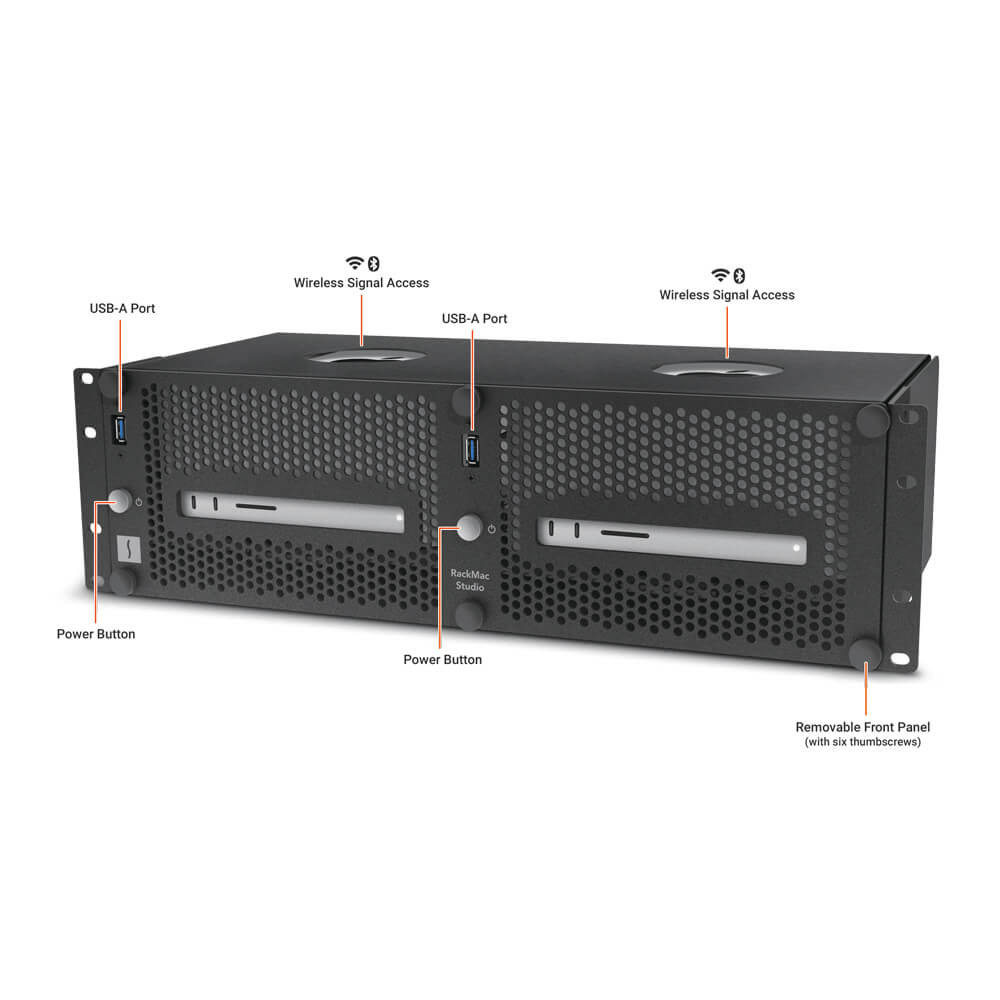 【Sonnet Technologies】RackMac Studio Rackmount Enclosure for Two-Mac Studio
