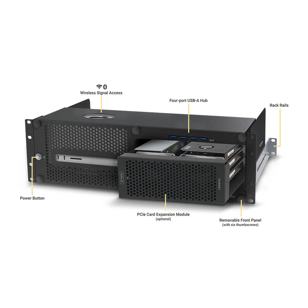 【Sonnet Technologies】xMac Studio/Echo III Rackmount Enclosure with Echo III Module for Mac Studio