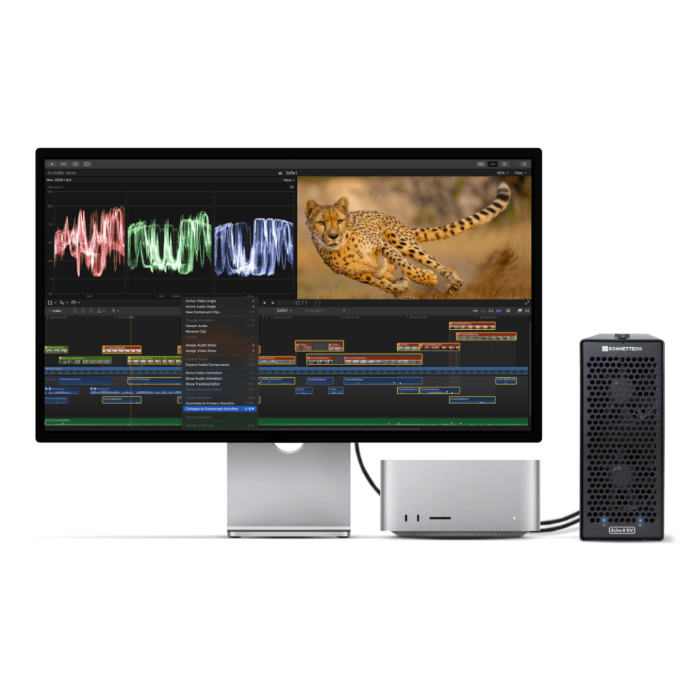 【Sonnet Technologies】Echo II DV Desktop Two-Slot Full-LengthThunderbolt 5 PCIe Card System
