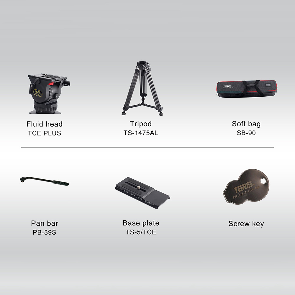 【Teris】TCE-AL PLUS Fluid Head & Tripod Kit