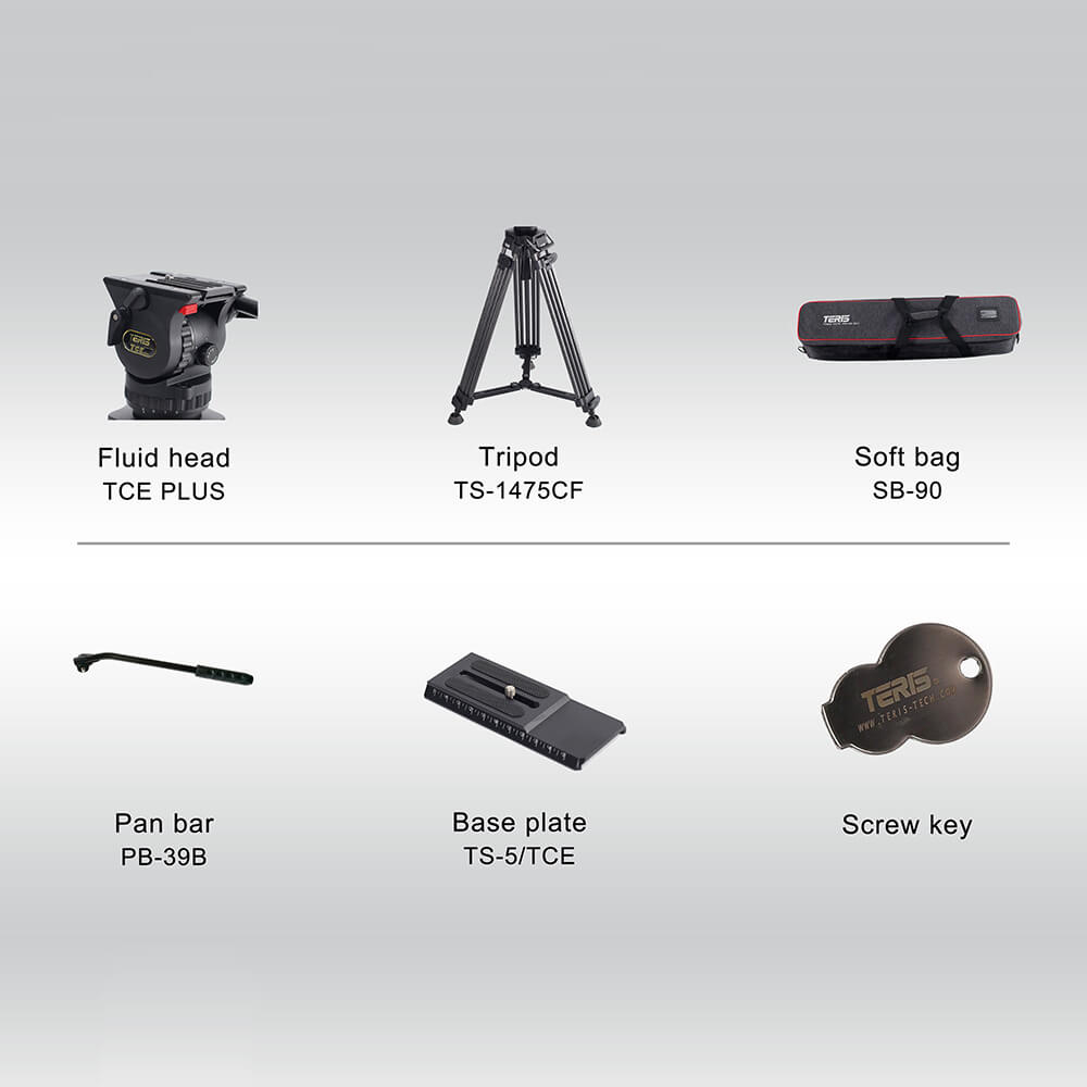 【Teris】TCE-CF PLUS Fluid Head & Tripod Kit
