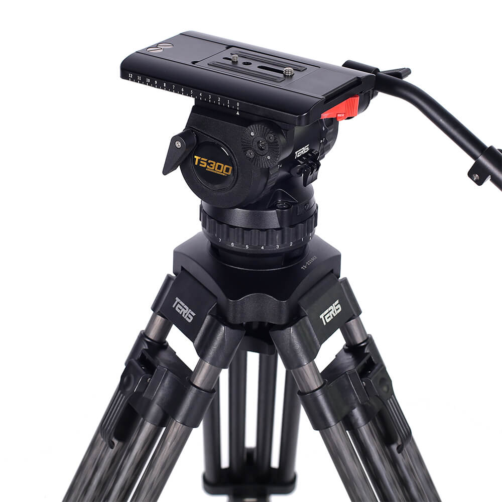 【Teris】TS300CF Fluid Head & Tripod Kit