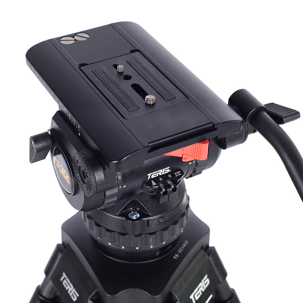 【Teris】TS300CF Fluid Head & Tripod Kit