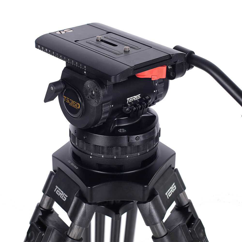【Teris】TS350CF Fluid Head & Tripod Kit
