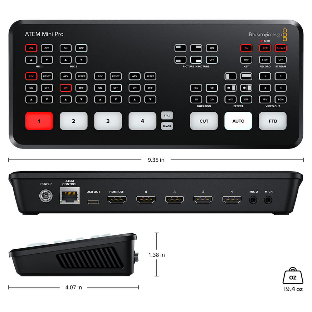 atem mini blackmagic pro