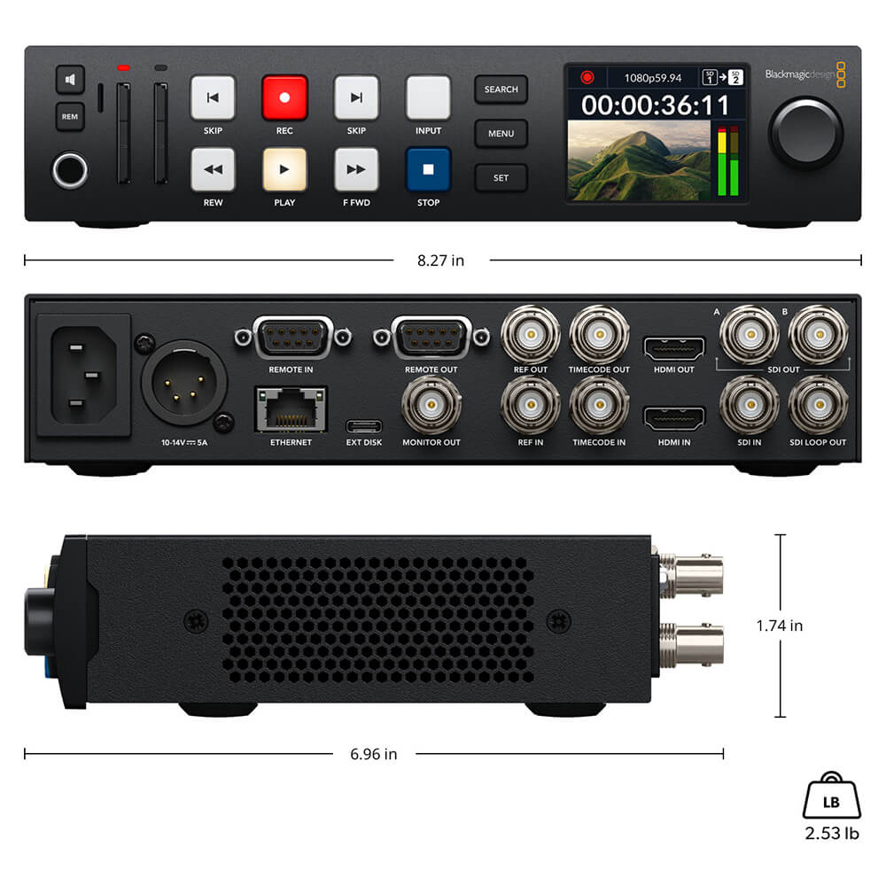 Blackmagic Design】HyperDeck Studio HD Plus (#HYPERD/ST/DCHP 