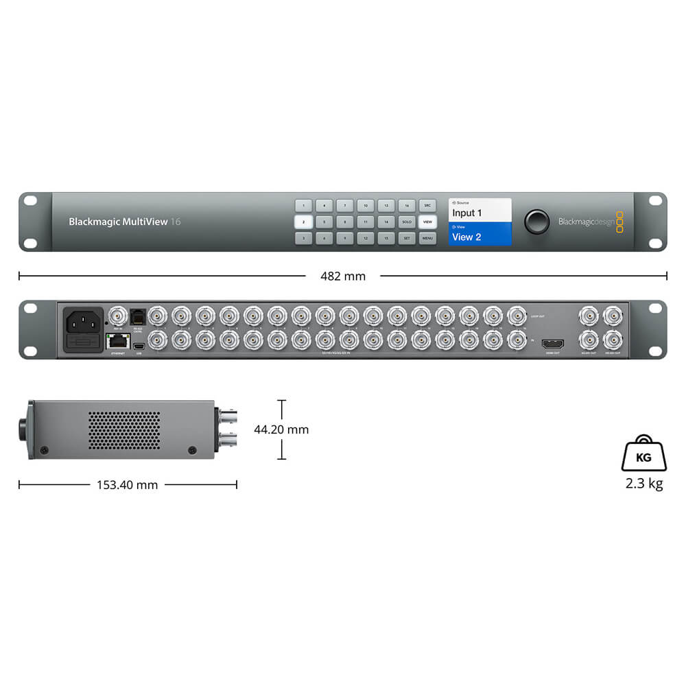 【Blackmagic Design】MultiView 16 (#HDL-MULTIP6G/16) - CHINAMHK