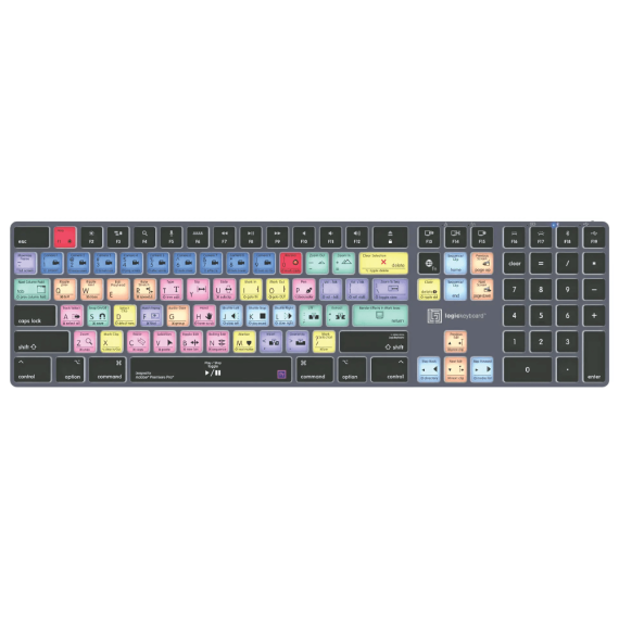 【Logickeyboard】Adobe Premiere Pro CC Titan wireless Backlit Keyboard - Mac