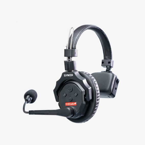 【Synco】Xtalk X5 Wireless Intercom System with 5 Single-Ear Headsets